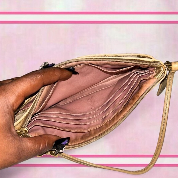Coach Gold Wristlet Clutch - Picture 4 of 4